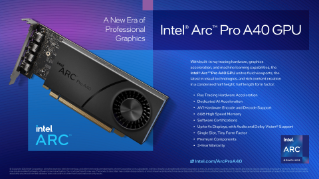 Especificações dos Gráficos Intel® Arc™ Pro A40