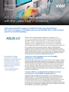ASUS IoT oferece placas uATX personalizadas