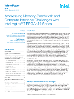 Aborde a largura de banda da memória com os FPGAS Intel®
