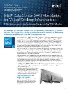 Intel® Data Center GPU Flex Series para infraestrutura de desktop virtual (VDI)