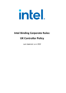 Regras corporativas de privacidade da Intel: Política de controladores do Reino Unido