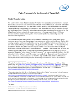 Policy Framework for the Internet of Things (IoT)