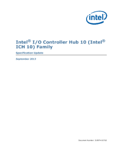 Intel® I/O Controller Hub 10 (ICH10) Family Specification Update,Intel® I/O Controller Hub 10 (Intel® ICH10) Family Specification Update